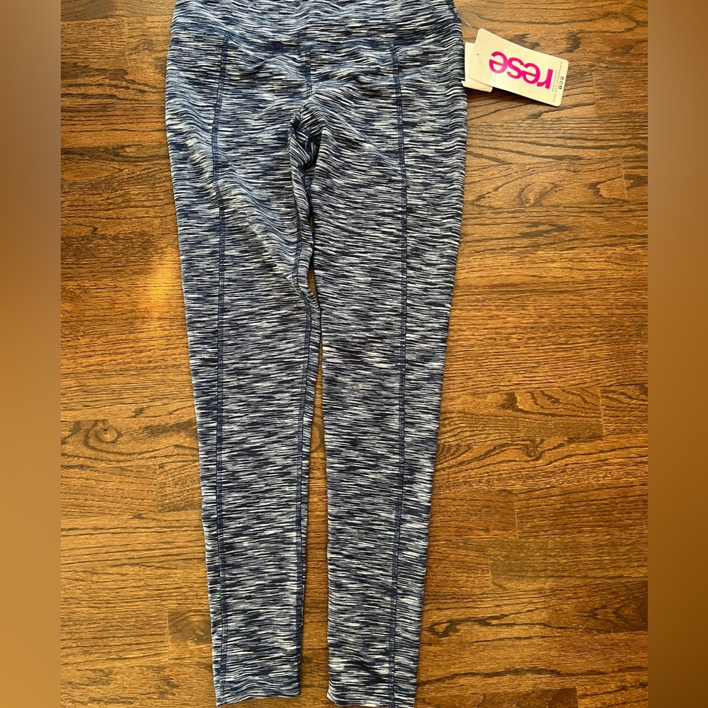 Rese Blue White Leggings Medium NEW